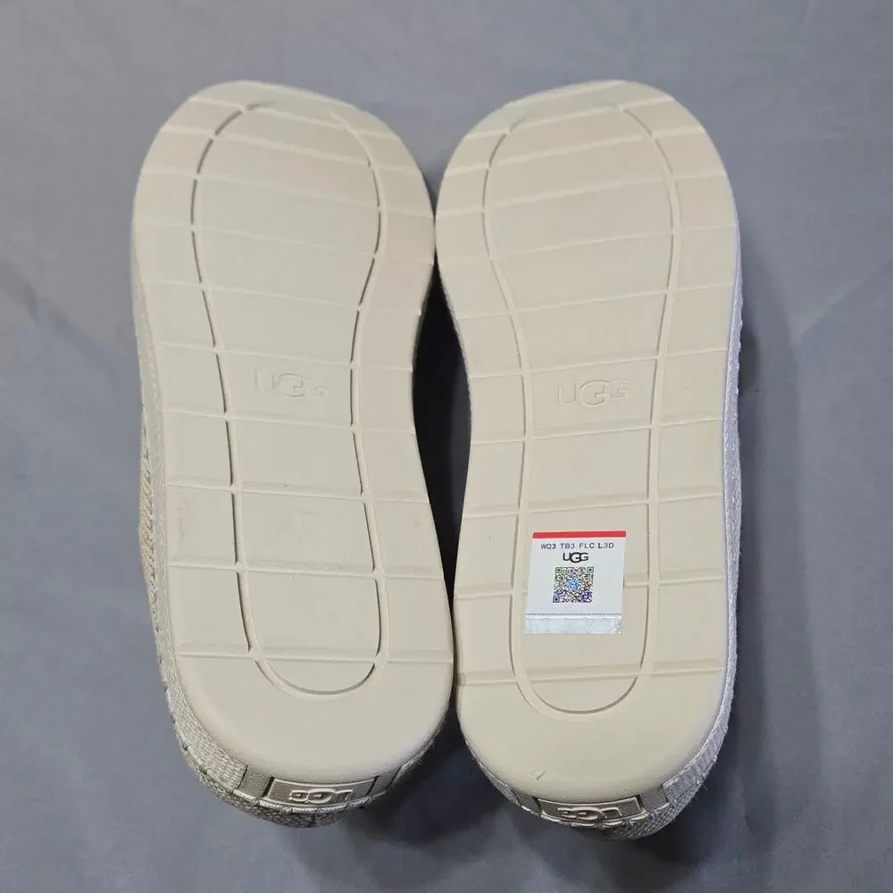 UGG Luciah Slip On Espadrille Canvas Sneaker Natural Beige